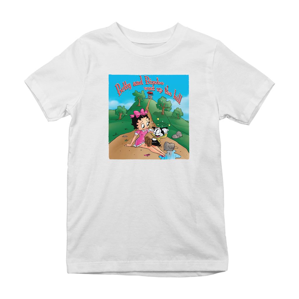 Betty Boop Betty and Bimbo Went Up The Hill Kids T-Shirt