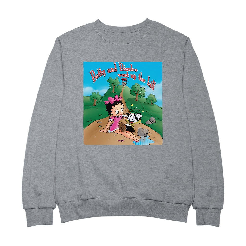 Betty Boop Betty and Bimbo Went Up The Hill Men's Sweatshirt