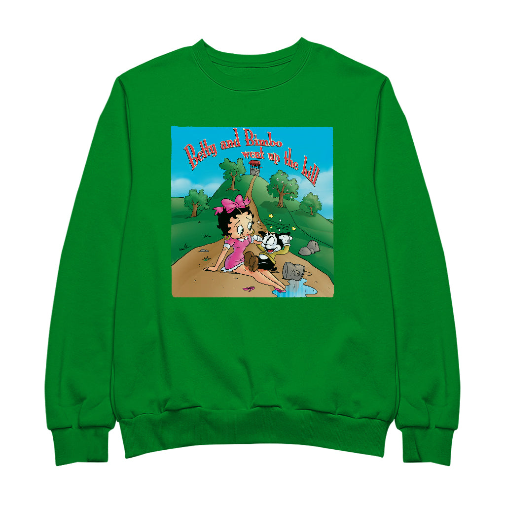 Betty Boop Betty and Bimbo Went Up The Hill Men's Sweatshirt