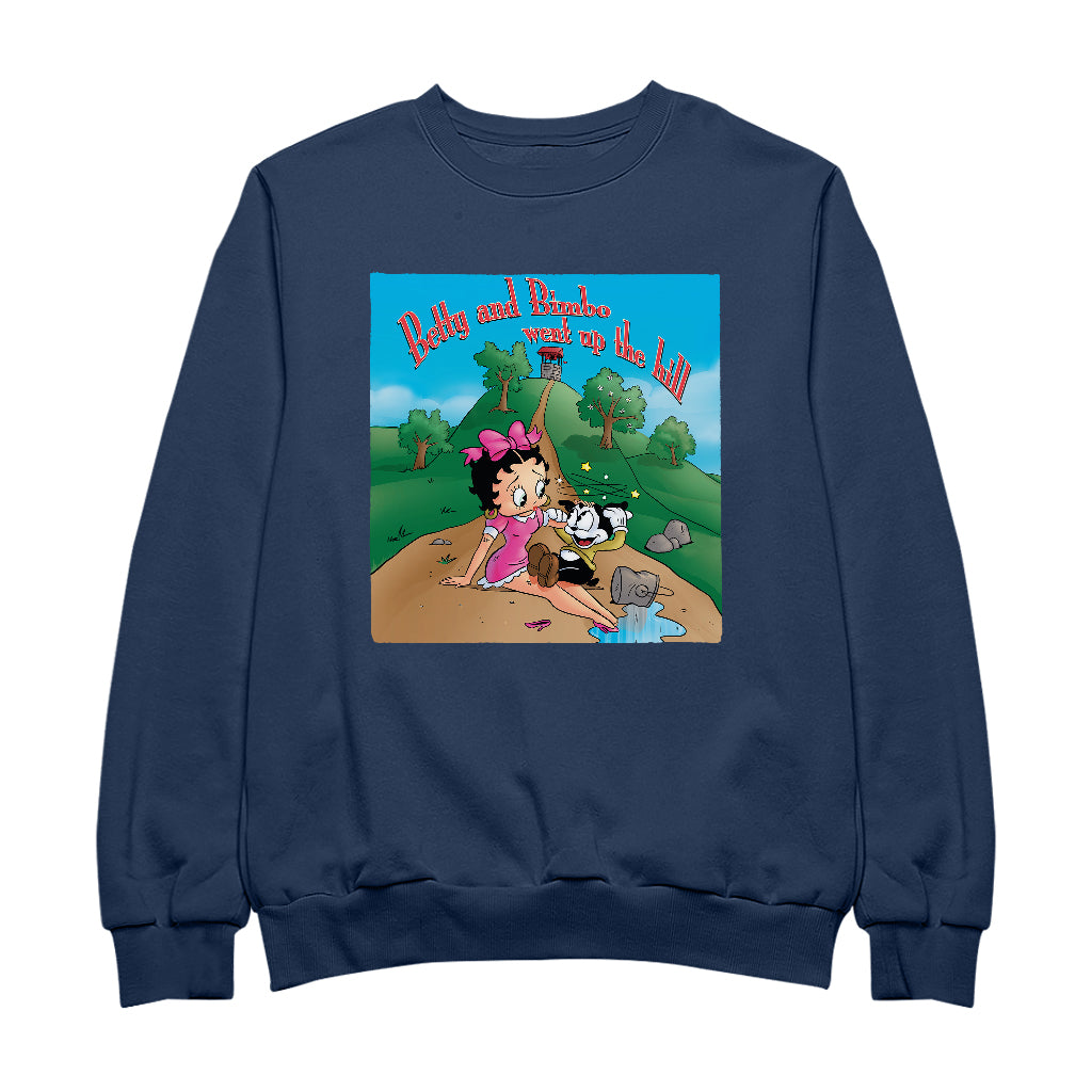 Betty Boop Betty and Bimbo Went Up The Hill Men's Sweatshirt
