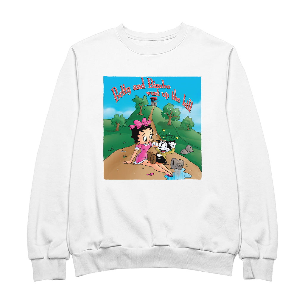 Betty Boop Betty and Bimbo Went Up The Hill Men's Sweatshirt