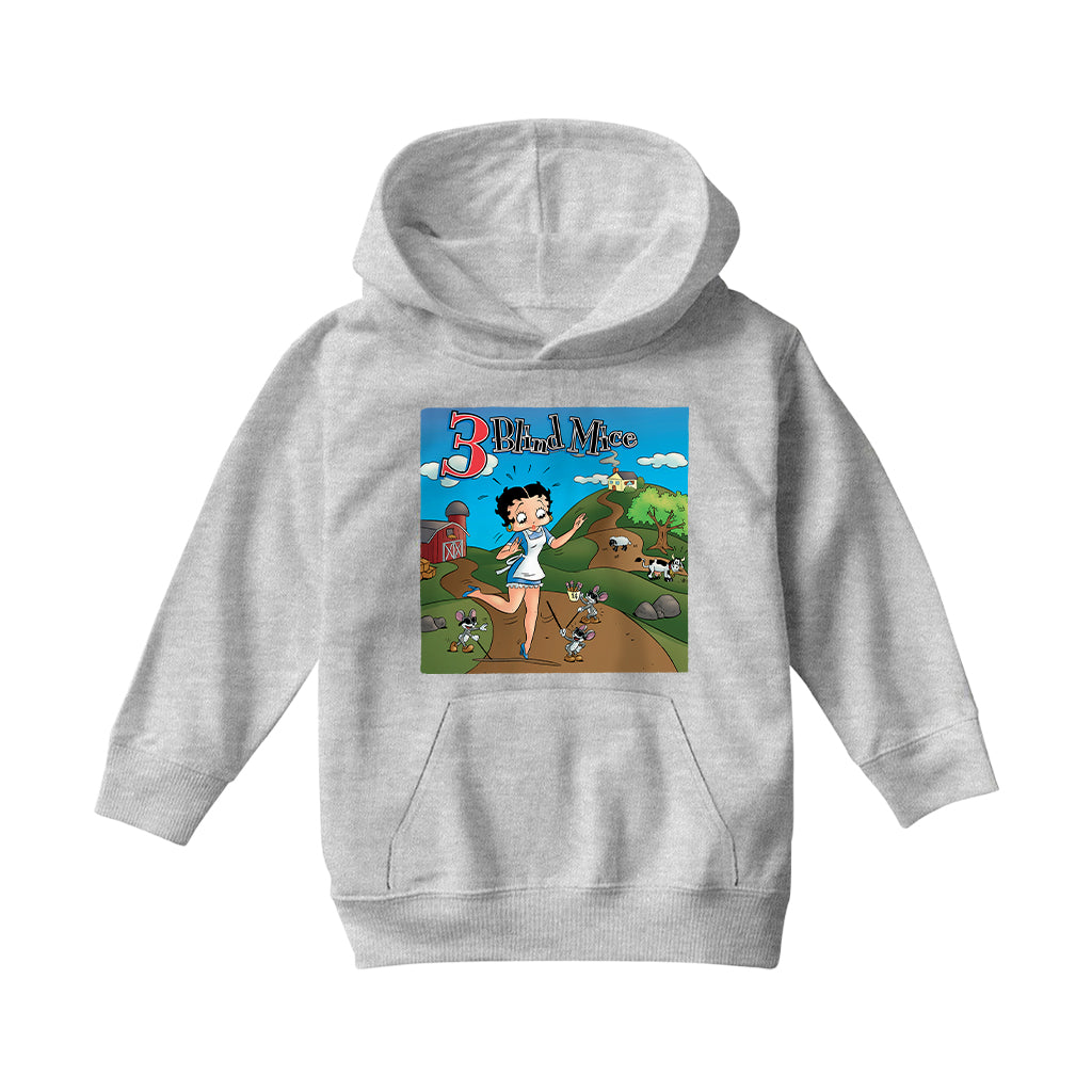Betty Boop Three Blind Mice Kids Hooded Sweatshirt