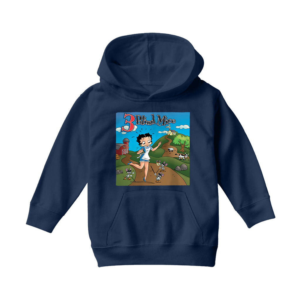 Betty Boop Three Blind Mice Kids Hooded Sweatshirt