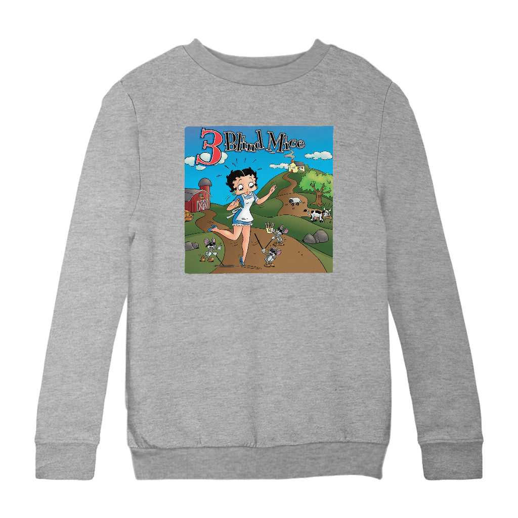 Betty Boop Three Blind Mice Kids Sweatshirt