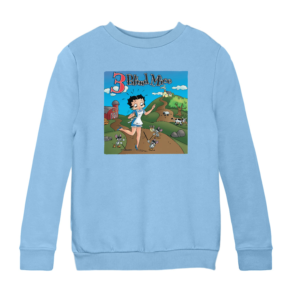 Betty Boop Three Blind Mice Kids Sweatshirt
