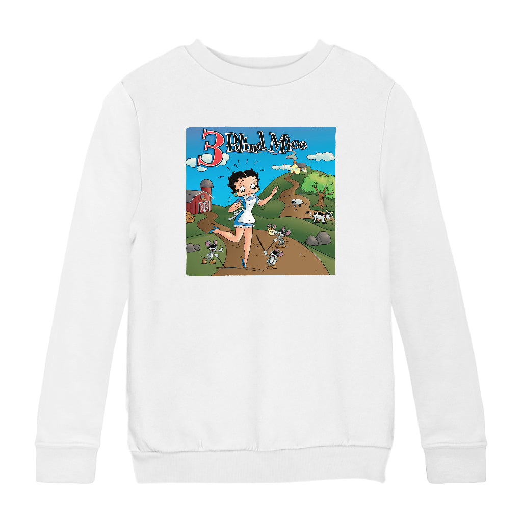 Betty Boop Three Blind Mice Kids Sweatshirt
