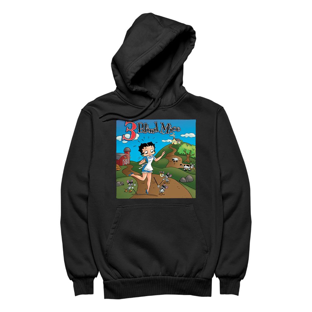 Betty Boop Three Blind Mice Women's Hooded Sweatshirt