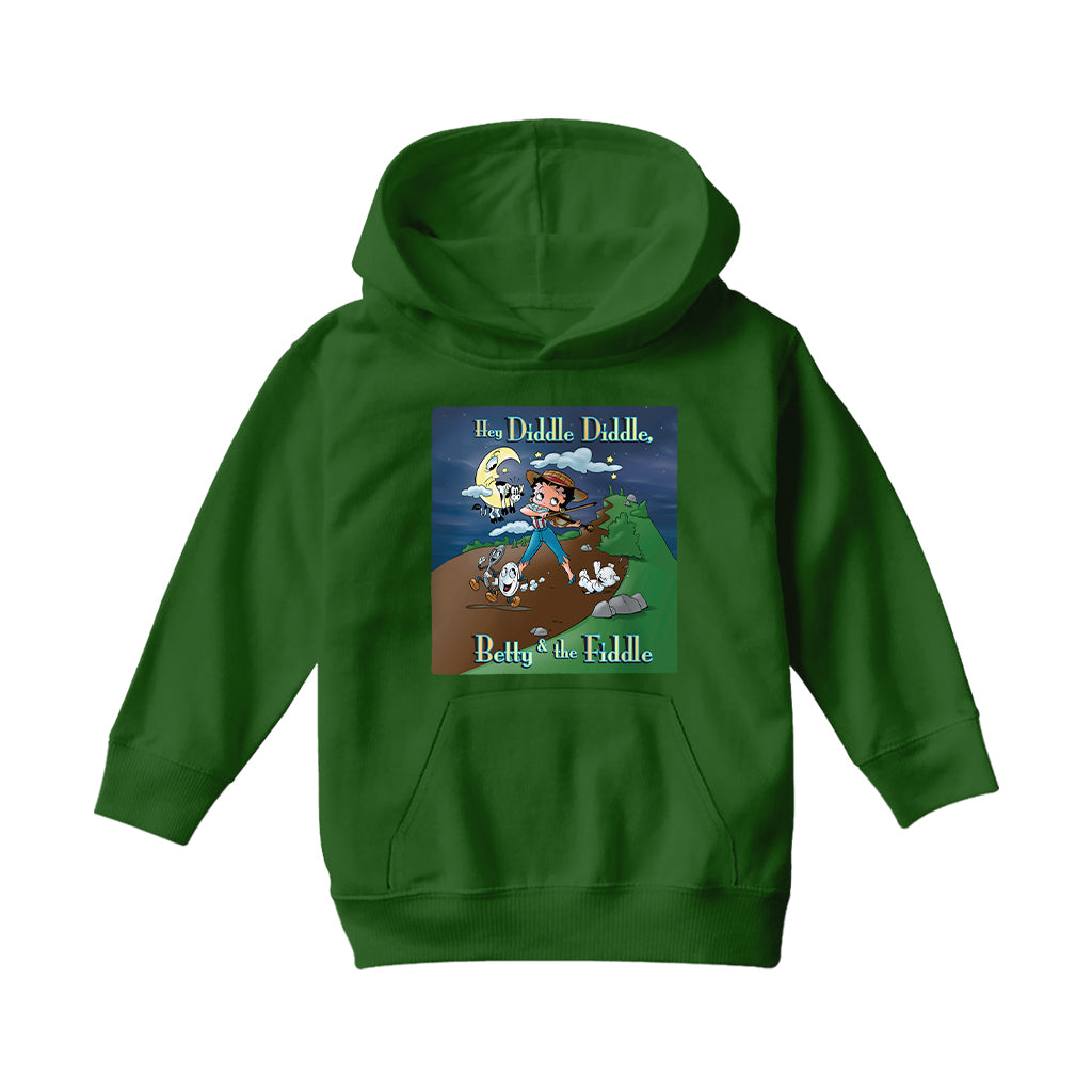 Betty Boop Betty And The Fiddle Kids Hooded Sweatshirt