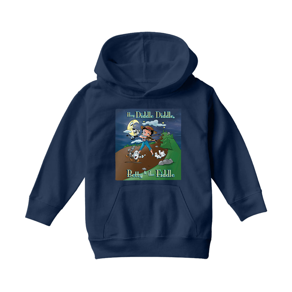Betty Boop Betty And The Fiddle Kids Hooded Sweatshirt