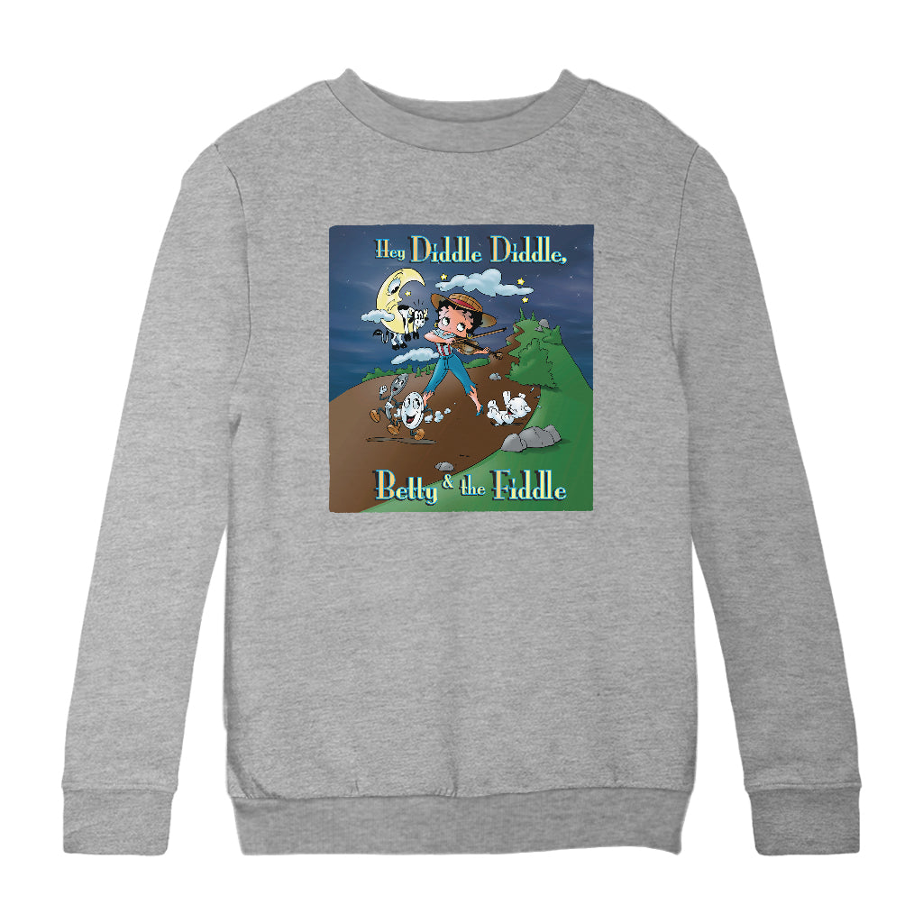Betty Boop Betty And The Fiddle Kids Sweatshirt
