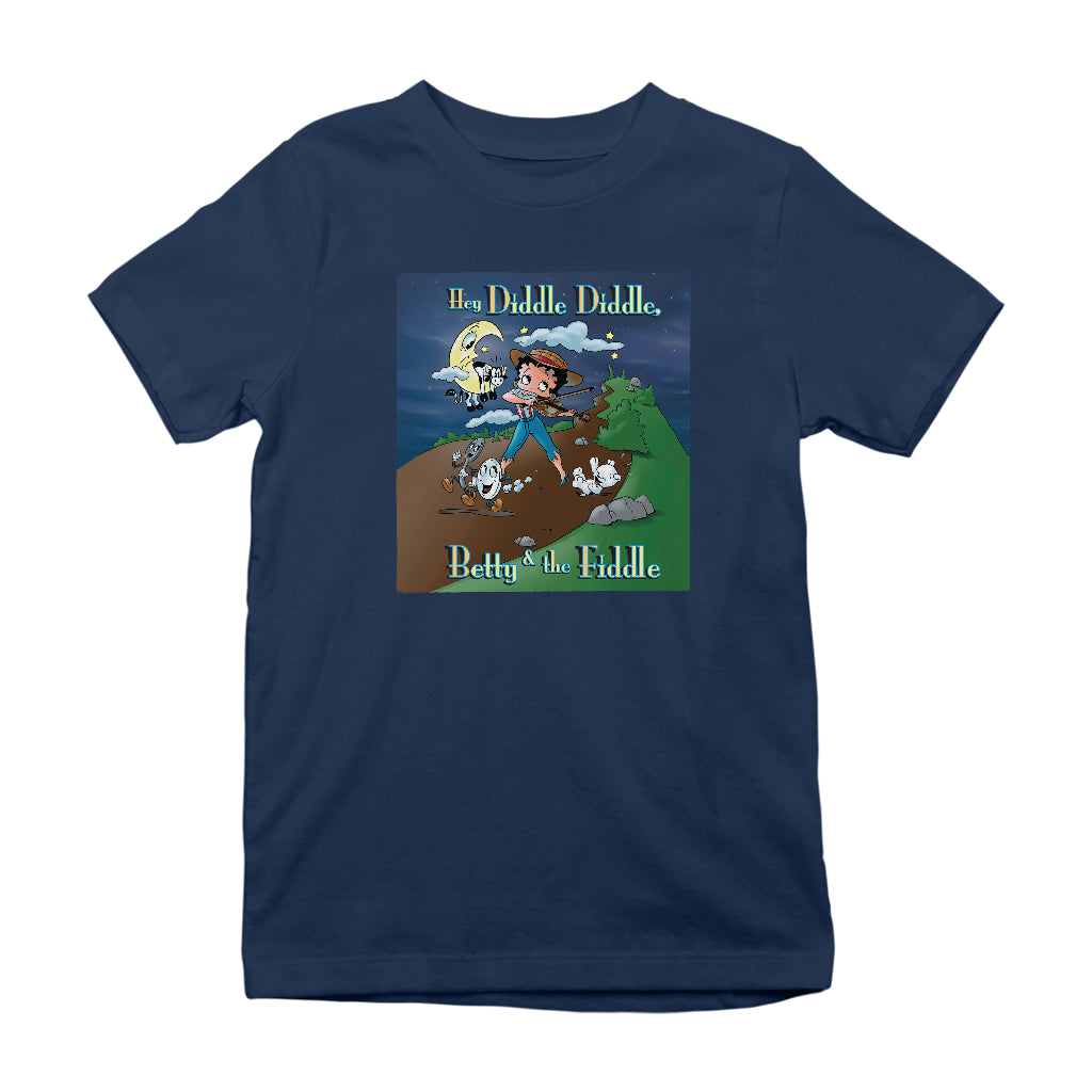 Betty Boop Betty And The Fiddle Kids T-Shirt