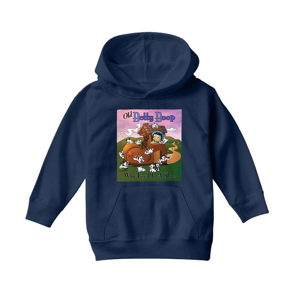 Betty Boop Old Betty Boop Who Lived In A Shoe Kids Hooded Sweatshirt