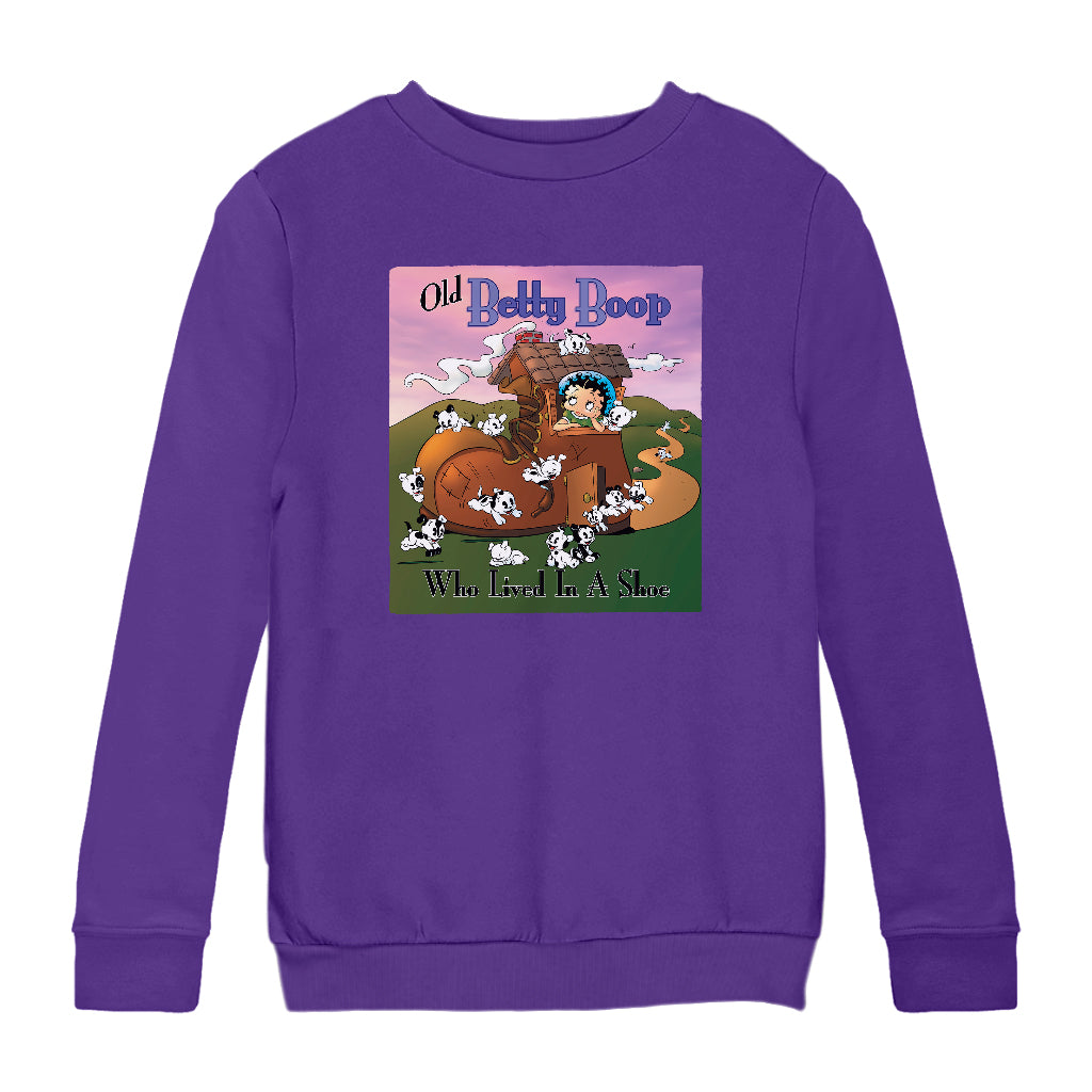 Betty Boop Old Betty Boop Who Lived In A Shoe Kids Sweatshirt
