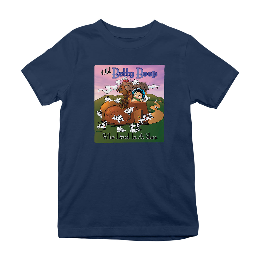 Betty Boop Old Betty Boop Who Lived In A Shoe Kids T-Shirt