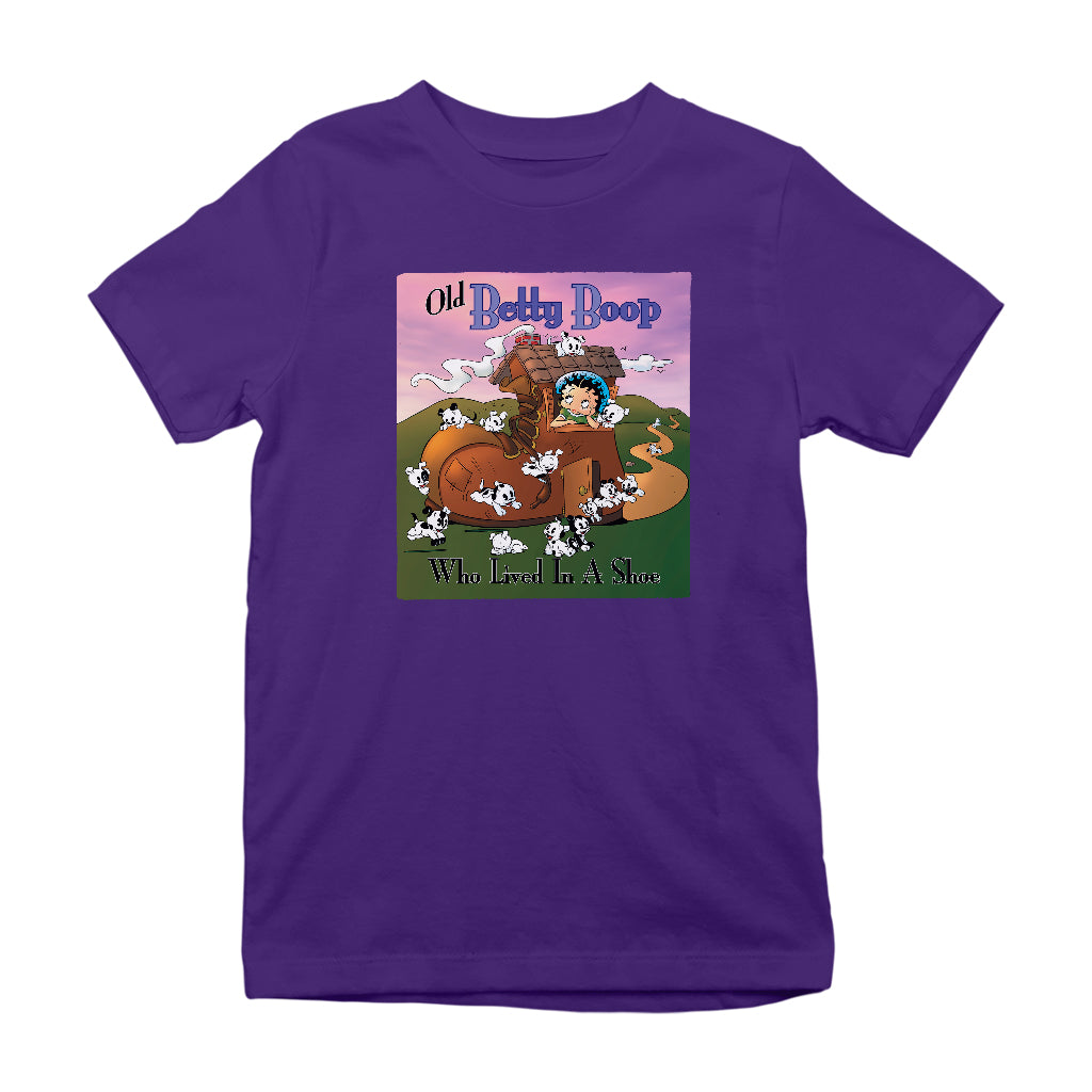 Betty Boop Old Betty Boop Who Lived In A Shoe Kids T-Shirt