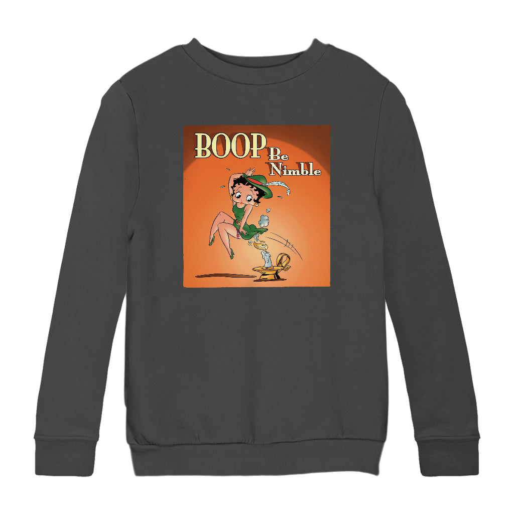 Betty Boop Boop Be Nimble Kids Sweatshirt