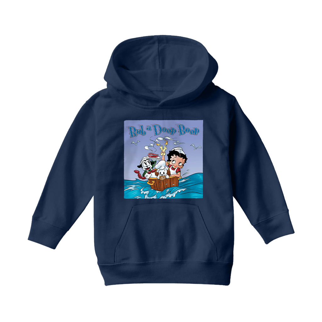 Betty Boop Rub A Doop Boop Kids Hooded Sweatshirt