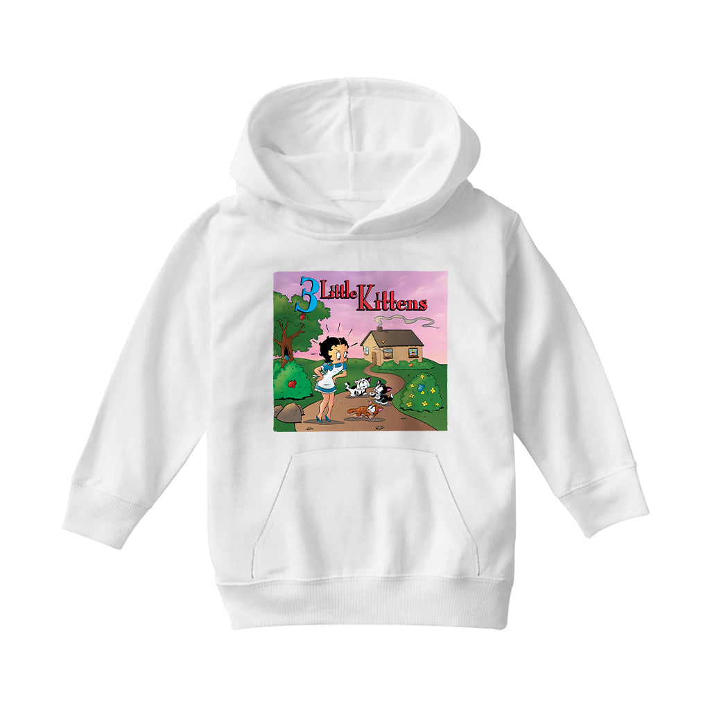 Betty Boop Three Little Kittens Kids Hooded Sweatshirt