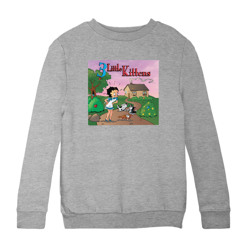 Betty Boop Three Little Kittens Kids Sweatshirt