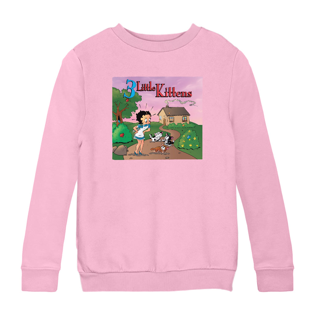Betty Boop Three Little Kittens Kids Sweatshirt