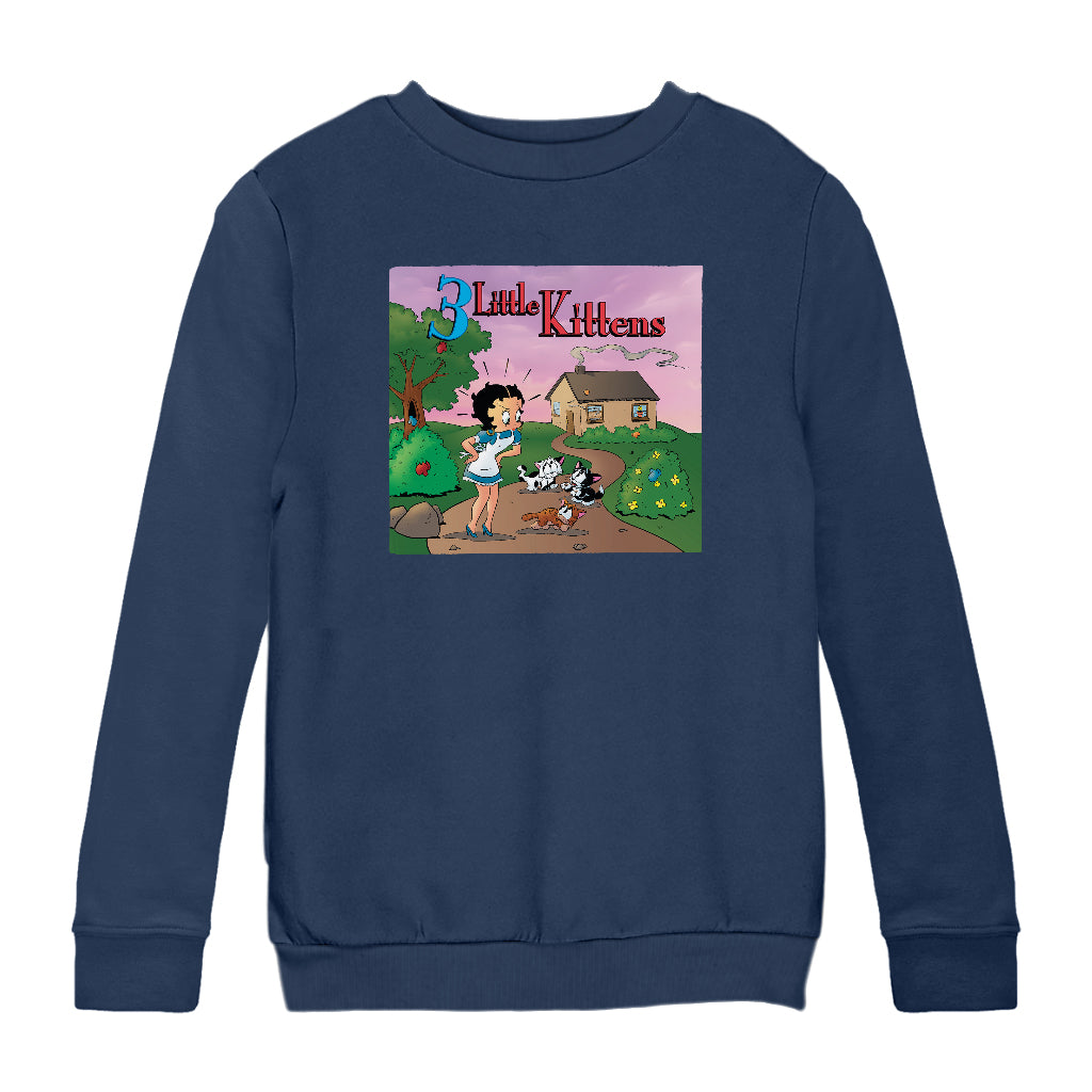 Betty Boop Three Little Kittens Kids Sweatshirt