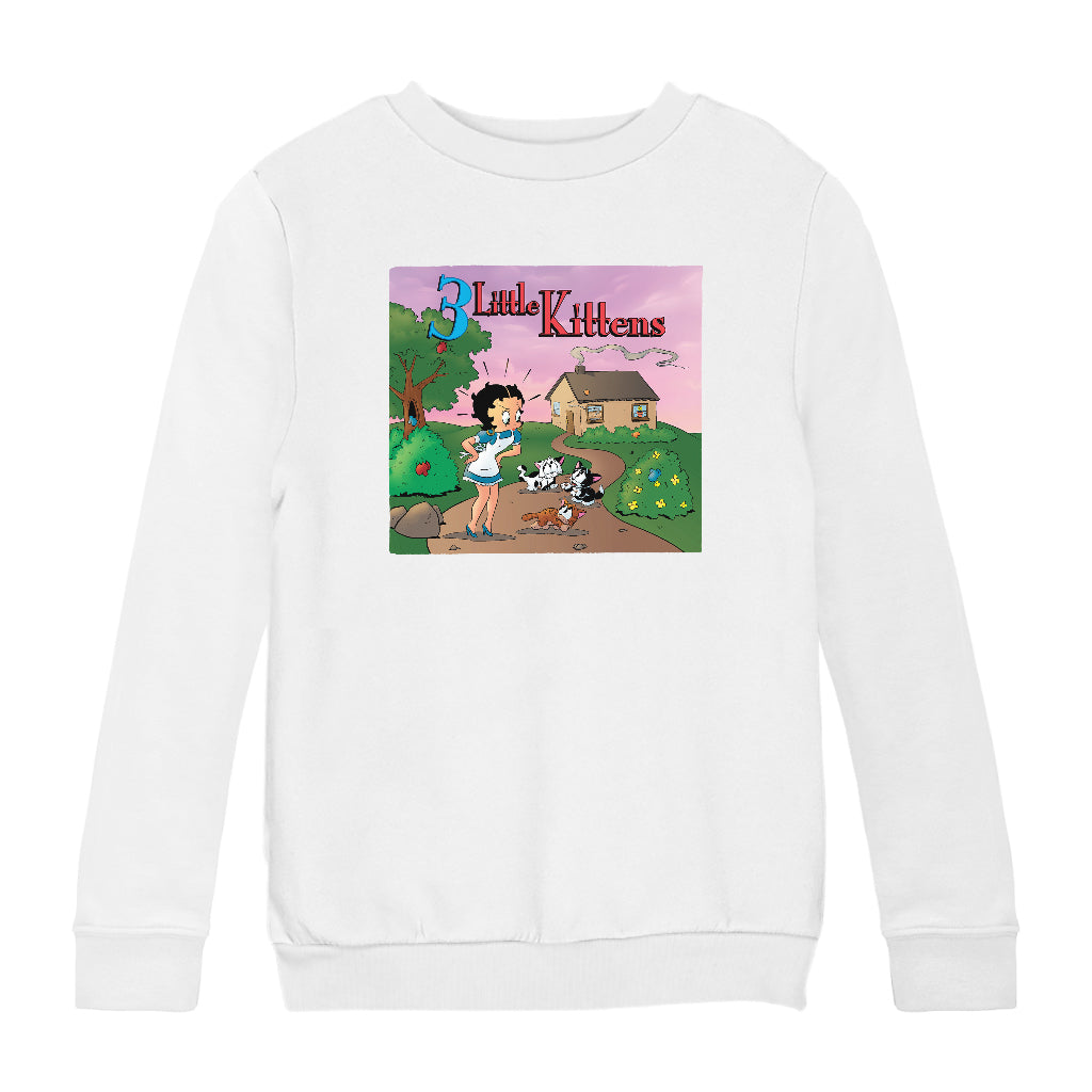 Betty Boop Three Little Kittens Kids Sweatshirt