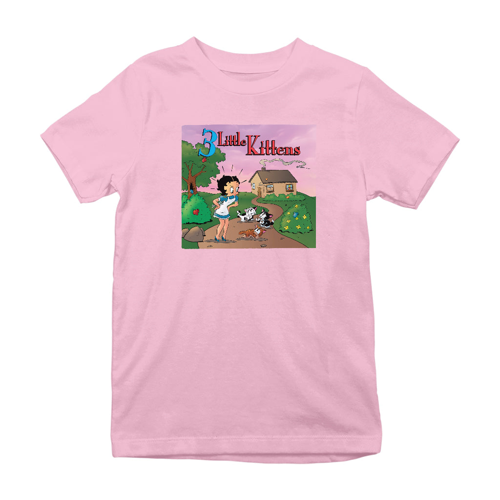 Betty Boop Three Little Kittens Kids T-Shirt