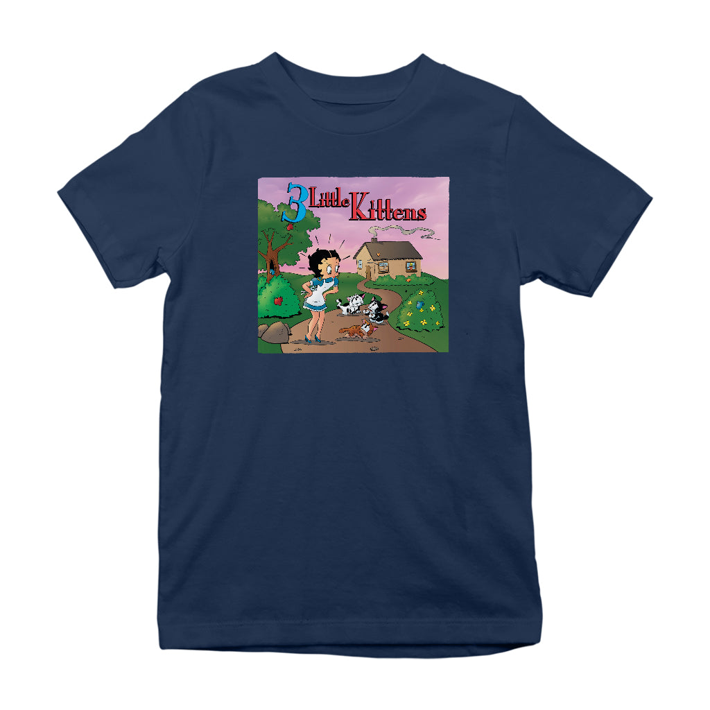 Betty Boop Three Little Kittens Kids T-Shirt