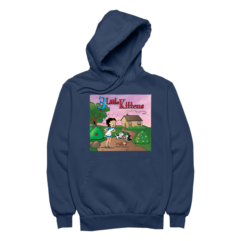 Betty Boop Three Little Kittens Men's Hooded Sweatshirt
