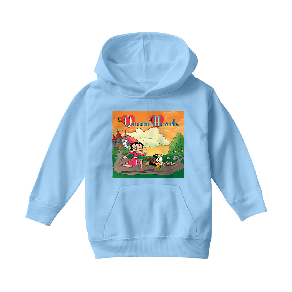 Betty Boop The Queen Of Hearts Kids Hooded Sweatshirt