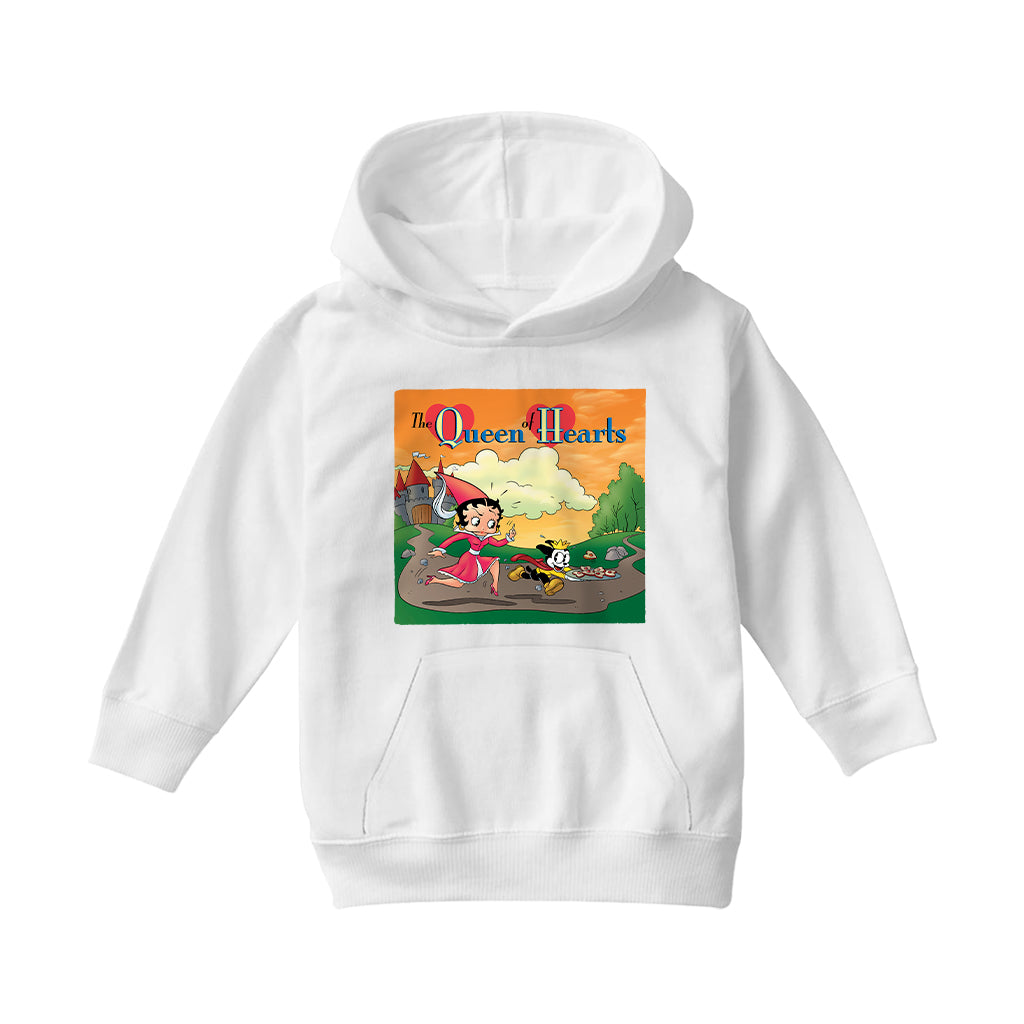 Betty Boop The Queen Of Hearts Kids Hooded Sweatshirt