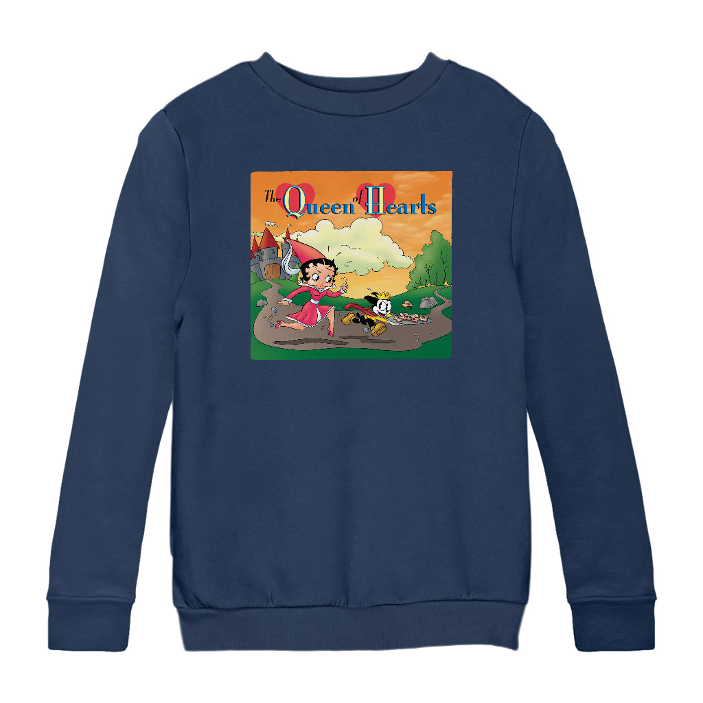 Betty Boop The Queen Of Hearts Kids Sweatshirt