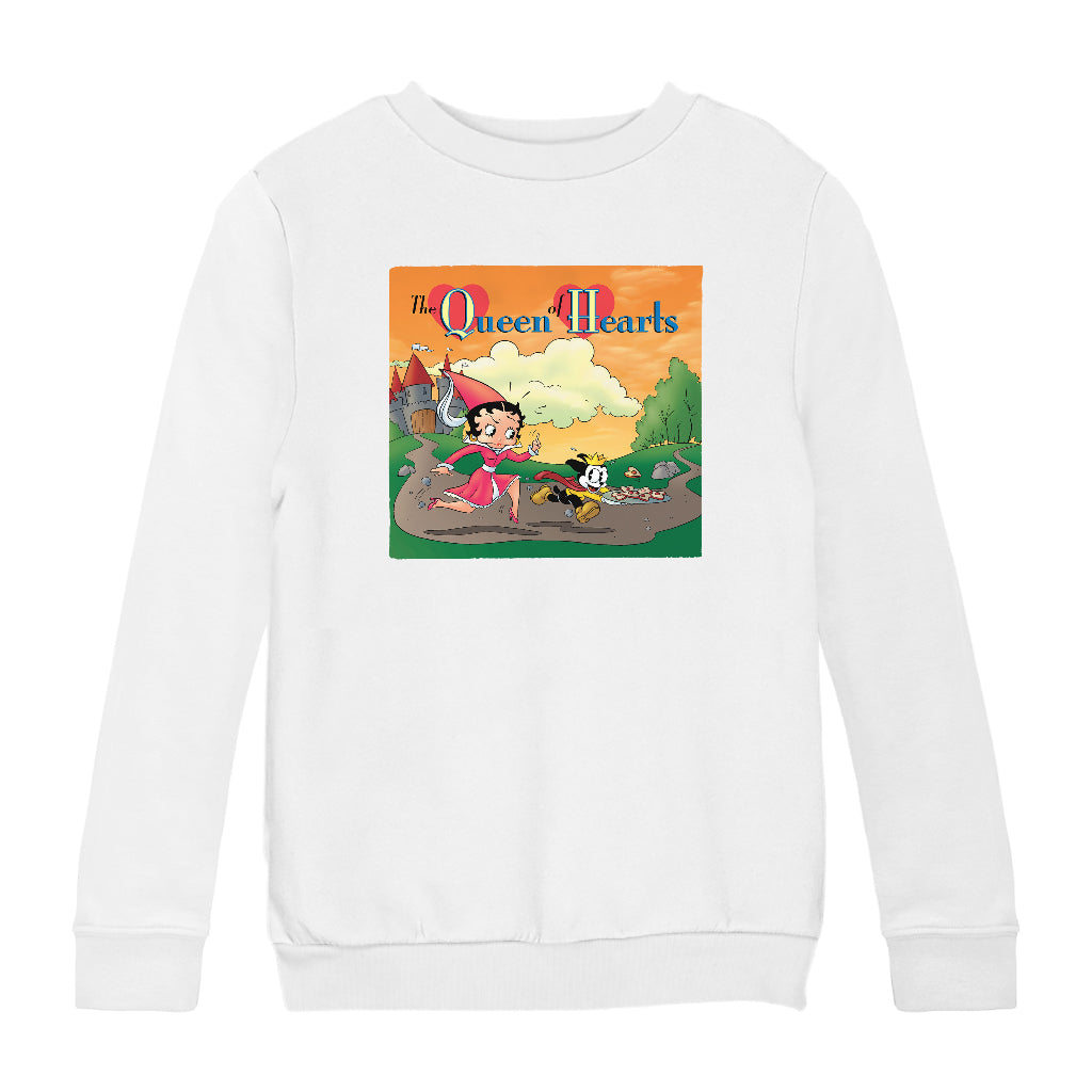 Betty Boop The Queen Of Hearts Kids Sweatshirt