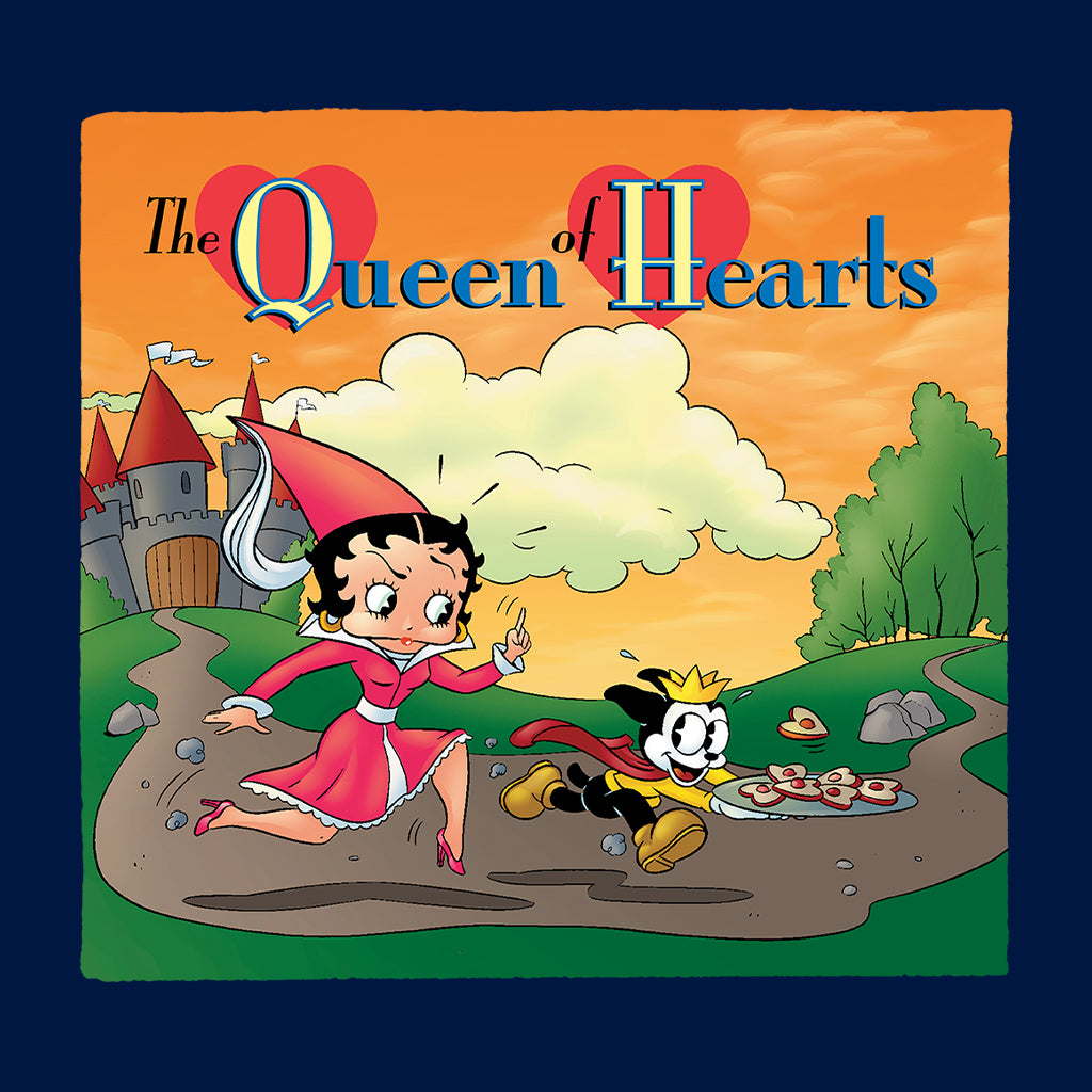 Betty Boop The Queen Of Hearts Kids Hooded Sweatshirt