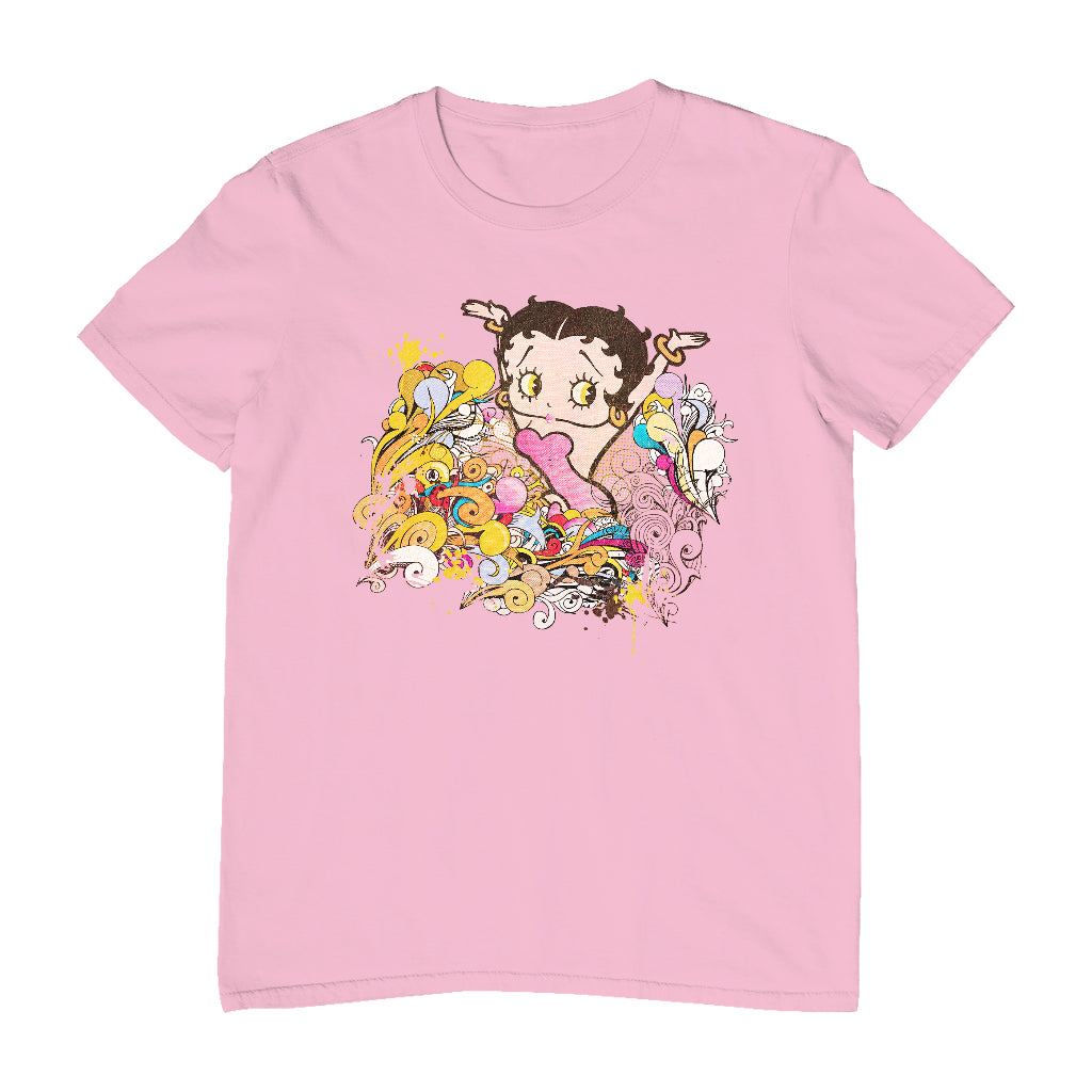 Betty Boop Multicoloured Curly Splash Men's T-Shirt