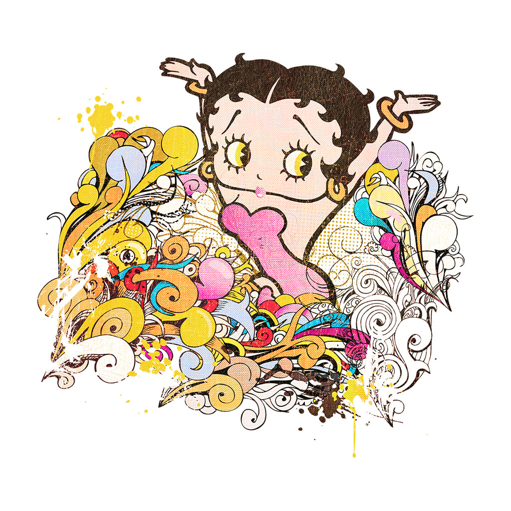 Betty Boop Multicoloured Curly Splash Kids T-Shirt