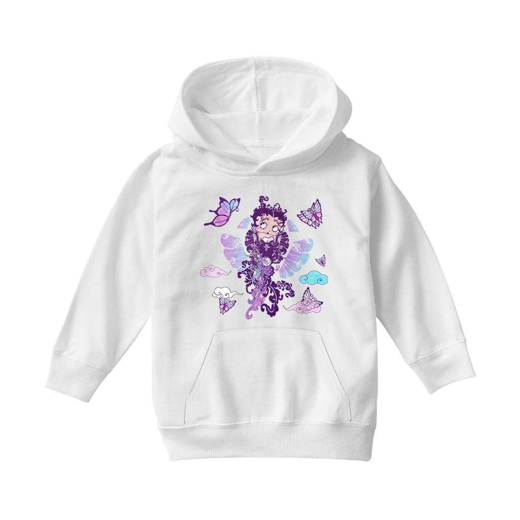 Betty Boop Butterfly Boop Kids Hooded Sweatshirt