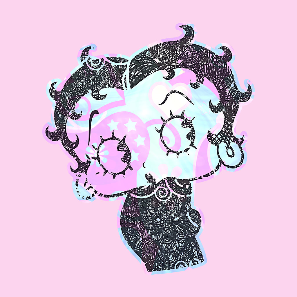 Betty Boop Swirls Pattern Kids Hooded Sweatshirt