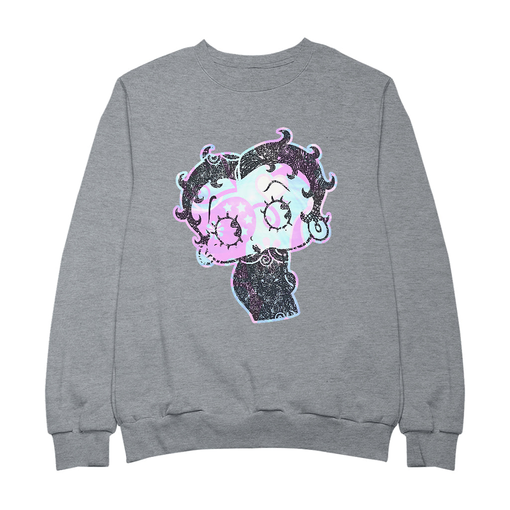 Betty Boop Swirls Pattern Men's Sweatshirt