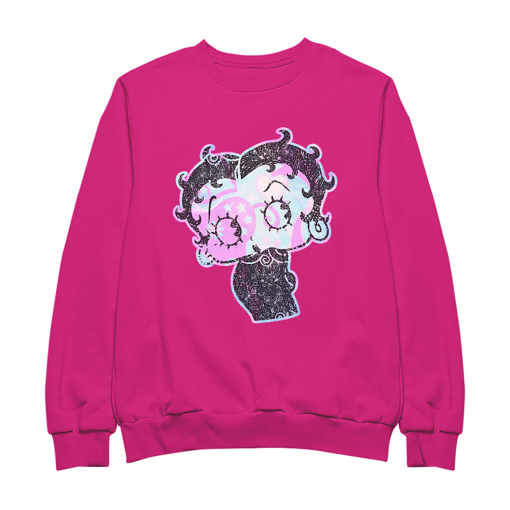 Betty Boop Swirls Pattern Men's Sweatshirt