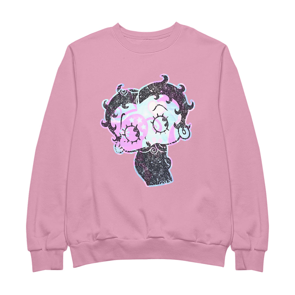 Betty Boop Swirls Pattern Men's Sweatshirt