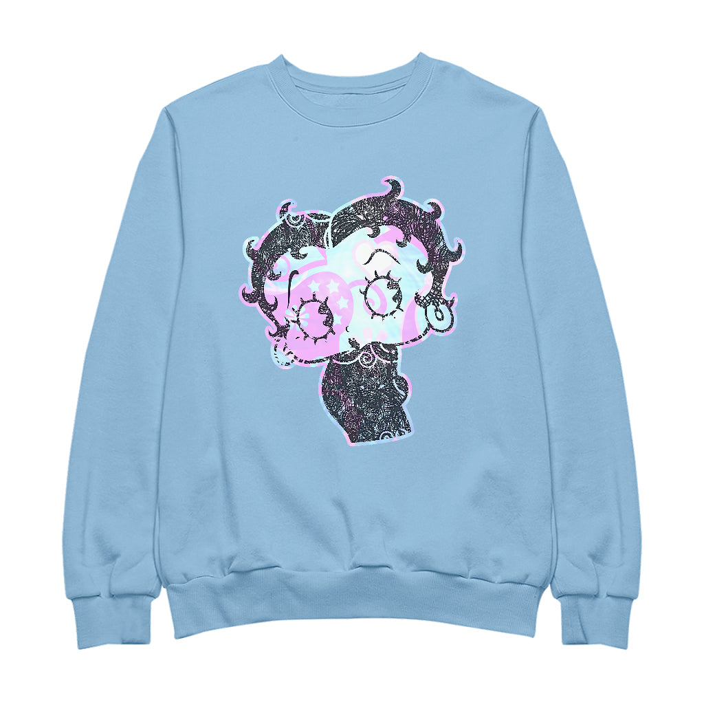 Betty Boop Swirls Pattern Men's Sweatshirt