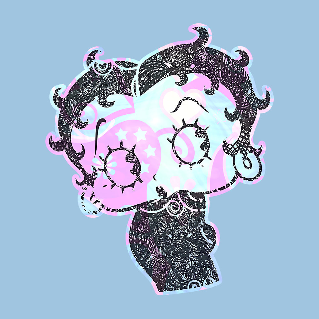 Betty Boop Swirls Pattern Kids Hooded Sweatshirt