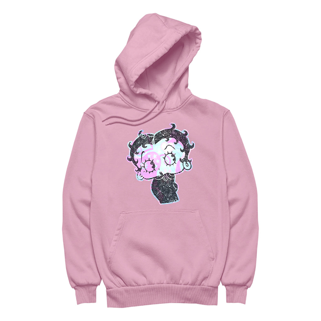 Betty Boop Swirls Pattern Women's Hooded Sweatshirt