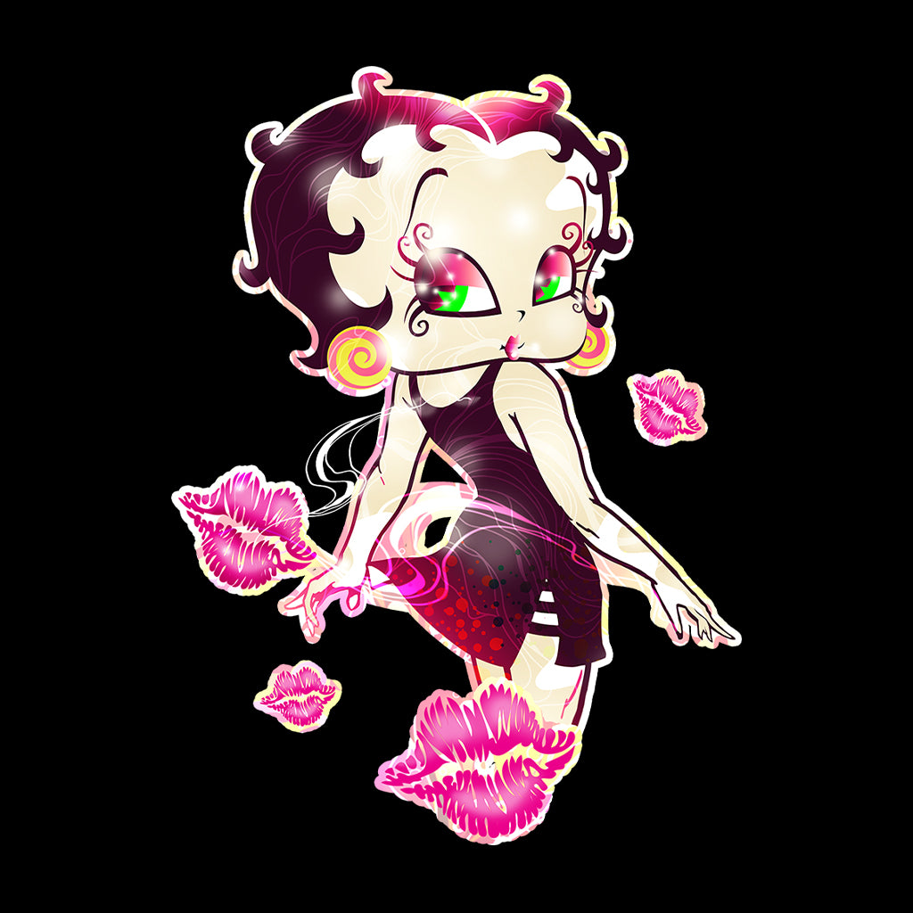 Betty Boop Blowing Shiny Kisses Kids Hooded Sweatshirt