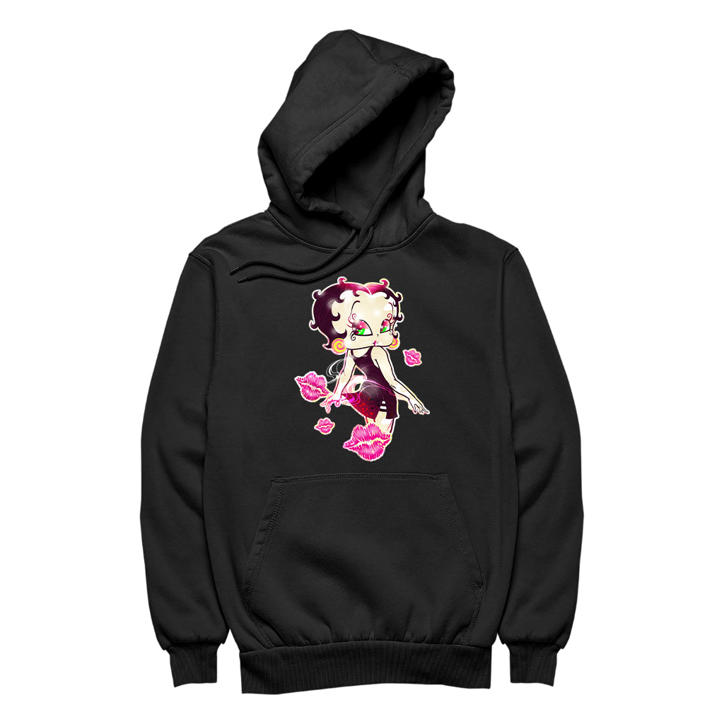 Betty Boop Blowing Shiny Kisses Men's Hooded Sweatshirt