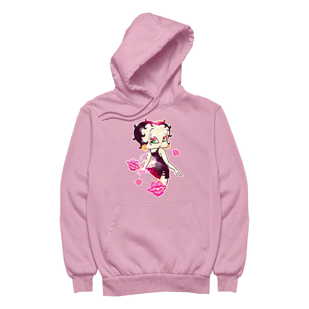 Betty Boop Blowing Shiny Kisses Men's Hooded Sweatshirt