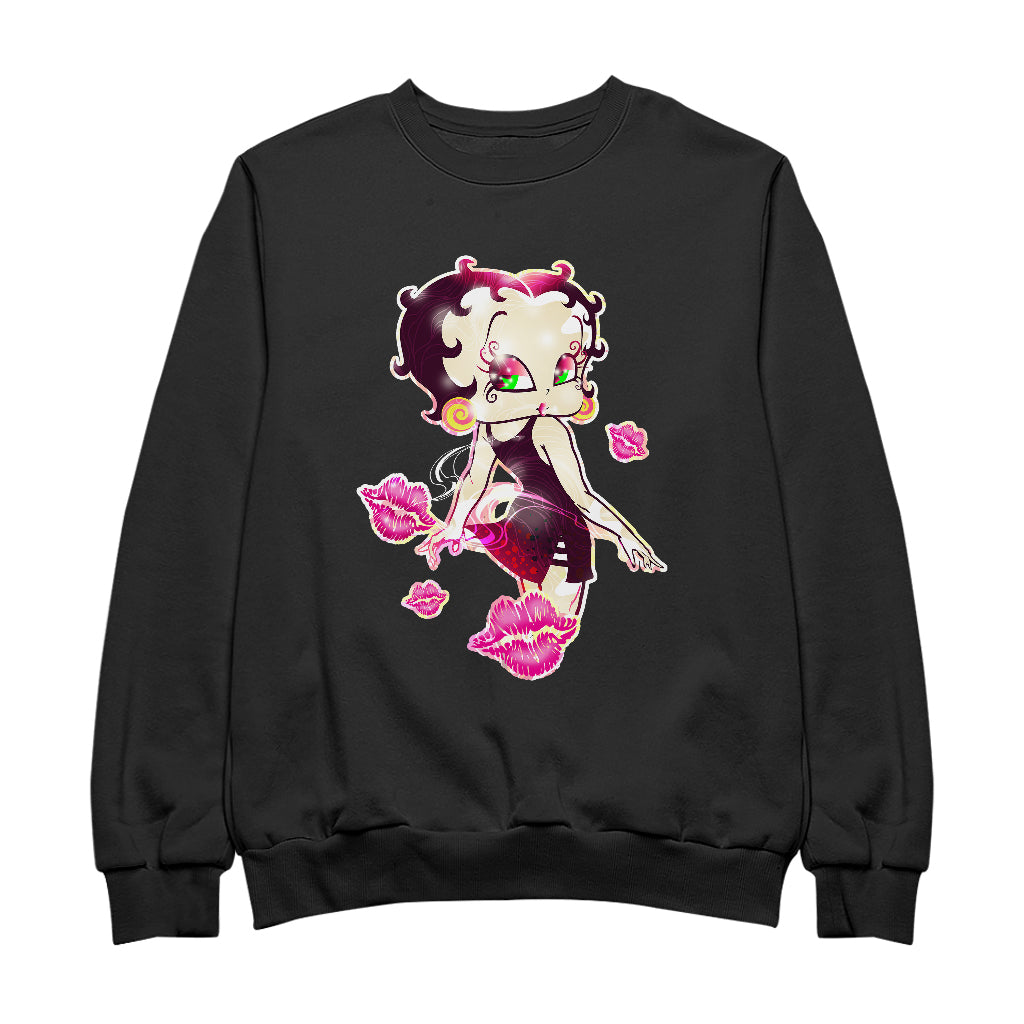 Betty Boop Blowing Shiny Kisses Men's Sweatshirt