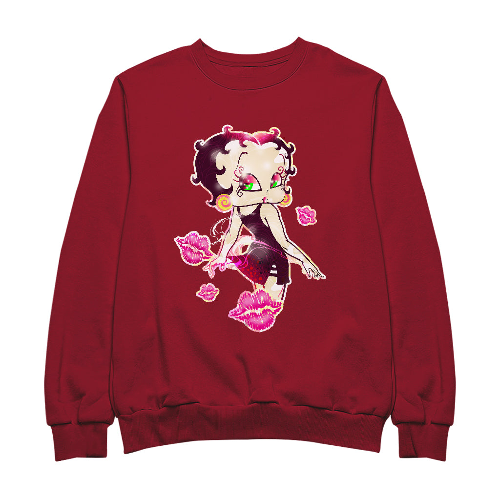 Betty Boop Blowing Shiny Kisses Men's Sweatshirt