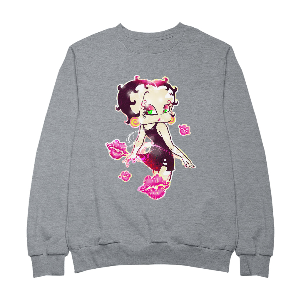 Betty Boop Blowing Shiny Kisses Men's Sweatshirt